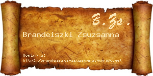 Brandeiszki Zsuzsanna névjegykártya
